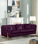 Kingdom Purple Velvet Sofa - Town Of Bargains Furniture - NY