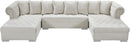 Presley Cream Velvet 3pc. Sectional - Town Of Bargains Furniture - NY