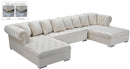Presley Cream Velvet 3pc. Sectional - Town Of Bargains Furniture - NY