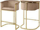 Donatella Beige Velvet Stool