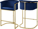 Donatella Navy Velvet Stool
