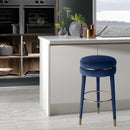 Coral Navy Velvet Counter Stool - Town Of Bargains Furniture - NY