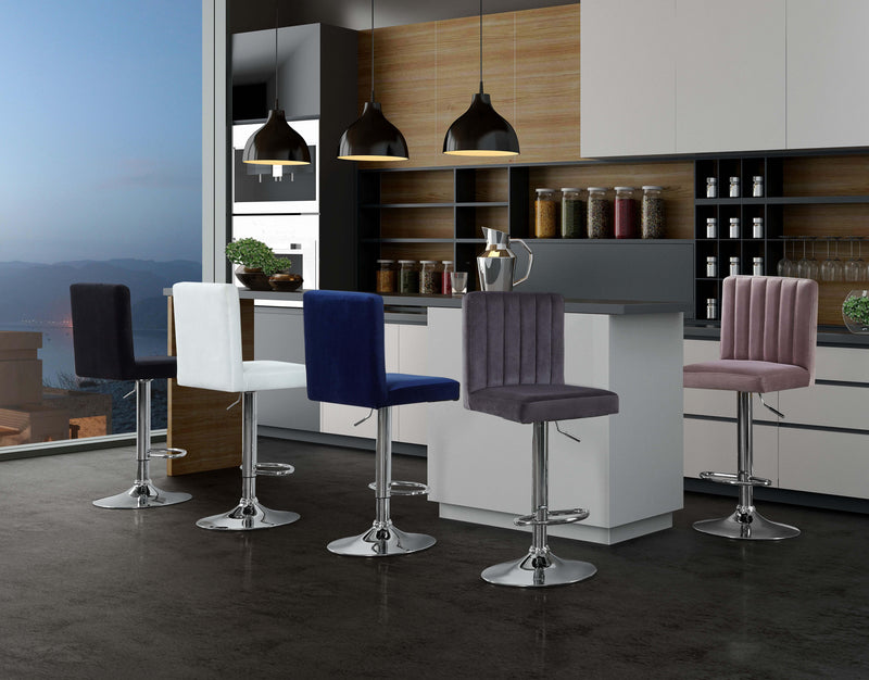 Joel White Velvet Adjustable Stool - Town Of Bargains Furniture - NY