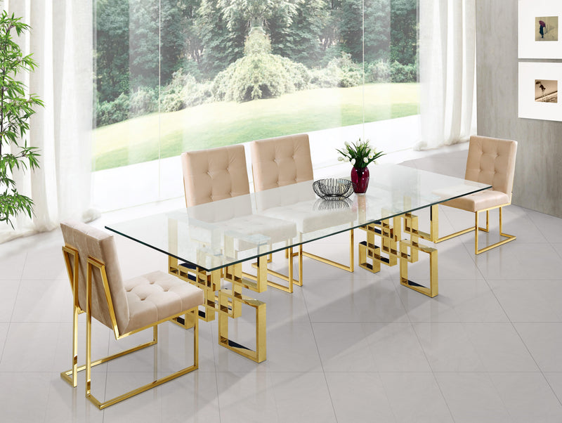 Pierre Gold Dining Table - Town Of Bargains Furniture - NY