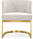 Gianna Cream Velvet Dining Chair - Town Of Bargains Furniture - NY