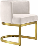 Gianna Cream Velvet Dining Chair - Town Of Bargains Furniture - NY