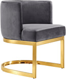 Gianna Grey Velvet Dining Chair - Town Of Bargains Furniture - NY