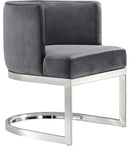 Gianna Grey Velvet Dining Chair - Town Of Bargains Furniture - NY