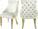 Tuft Cream Velvet Dining Chair - Town Of Bargains Furniture - NY
