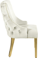 Tuft Cream Velvet Dining Chair - Town Of Bargains Furniture - NY