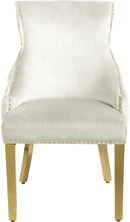 Tuft Cream Velvet Dining Chair - Town Of Bargains Furniture - NY