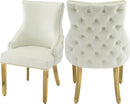Tuft White Faux Leather Dining Chair - Town Of Bargains Furniture - NY
