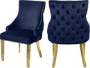 Tuft Navy Velvet Dining Chair - Town Of Bargains Furniture - NY