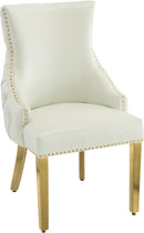 Tuft White Faux Leather Dining Chair - Town Of Bargains Furniture - NY