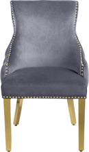 Tuft Grey Velvet Dining Chair - Town Of Bargains Furniture - NY