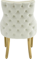 Tuft White Faux Leather Dining Chair - Town Of Bargains Furniture - NY