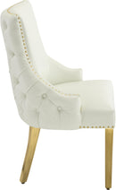 Tuft White Faux Leather Dining Chair - Town Of Bargains Furniture - NY