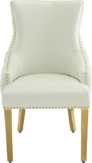 Tuft White Faux Leather Dining Chair - Town Of Bargains Furniture - NY