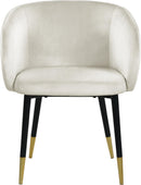 Louise Cream Velvet Dining Chair - Town Of Bargains Furniture - NY