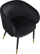Louise Black Velvet Dining Chair - Town Of Bargains Furniture - NY