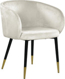 Louise Cream Velvet Dining Chair - Town Of Bargains Furniture - NY