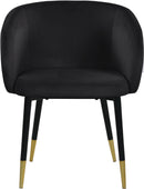 Louise Black Velvet Dining Chair - Town Of Bargains Furniture - NY