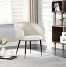 Louise Cream Velvet Dining Chair - Town Of Bargains Furniture - NY