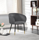 Louise Grey Velvet Dining Chair - Town Of Bargains Furniture - NY