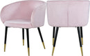 Louise Pink Velvet Dining Chair - Town Of Bargains Furniture - NY