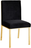 Opal Black Velvet Dining Chair - Town Of Bargains Furniture - NY