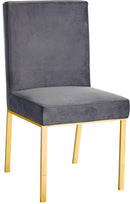 Opal Grey Velvet Dining Chair - Town Of Bargains Furniture - NY