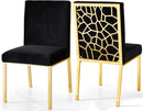 Opal Black Velvet Dining Chair - Town Of Bargains Furniture - NY