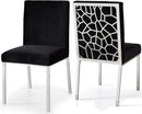 Opal Black Velvet Dining Chair - Town Of Bargains Furniture - NY
