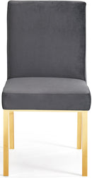 Opal Grey Velvet Dining Chair - Town Of Bargains Furniture - NY