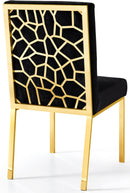 Opal Black Velvet Dining Chair - Town Of Bargains Furniture - NY