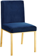 Opal Navy Velvet Dining Chair - Town Of Bargains Furniture - NY