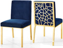 Opal Navy Velvet Dining Chair - Town Of Bargains Furniture - NY