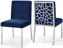 Opal Navy Velvet Dining Chair - Town Of Bargains Furniture - NY