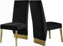 Porsha Black Velvet Dining Chair