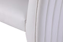 Porsha White Faux Leather Dining Chair