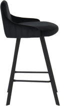 Viviene Black Velvet Stool - Town Of Bargains Furniture - NY