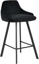 Viviene Black Velvet Stool - Town Of Bargains Furniture - NY