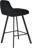 Viviene Black Velvet Stool - Town Of Bargains Furniture - NY