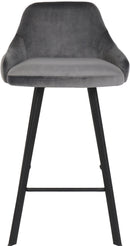 Viviene Grey Velvet Stool - Town Of Bargains Furniture - NY