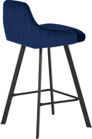 Viviene Navy Velvet Stool - Town Of Bargains Furniture - NY