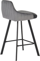 Viviene Grey Velvet Stool - Town Of Bargains Furniture - NY