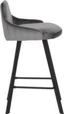 Viviene Grey Velvet Stool - Town Of Bargains Furniture - NY