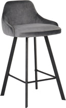 Viviene Grey Velvet Stool - Town Of Bargains Furniture - NY