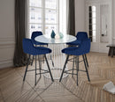 Viviene Navy Velvet Stool - Town Of Bargains Furniture - NY
