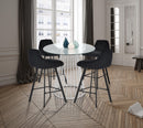 Viviene Black Velvet Stool - Town Of Bargains Furniture - NY